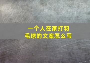 一个人在家打羽毛球的文案怎么写