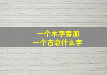 一个木字旁加一个古念什么字