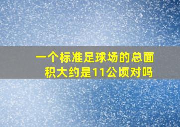 一个标准足球场的总面积大约是11公顷对吗