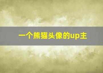 一个熊猫头像的up主