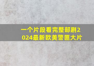 一个片段看完整部剧2024最新欧美警匪大片