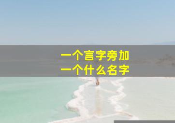 一个言字旁加一个什么名字