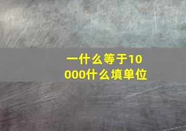 一什么等于10000什么填单位