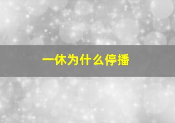 一休为什么停播