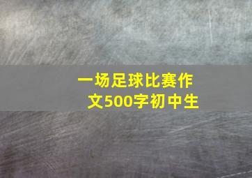 一场足球比赛作文500字初中生