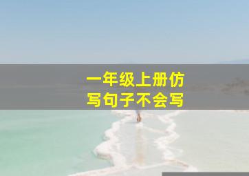 一年级上册仿写句子不会写