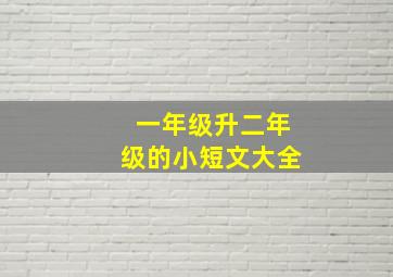 一年级升二年级的小短文大全