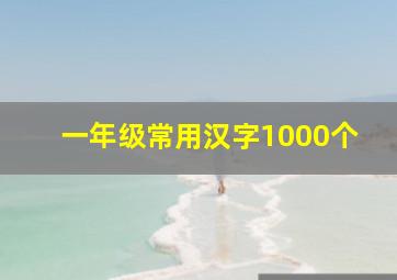 一年级常用汉字1000个