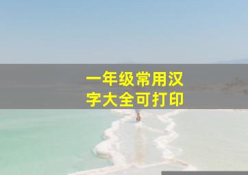 一年级常用汉字大全可打印