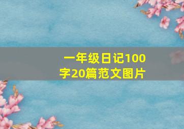 一年级日记100字20篇范文图片