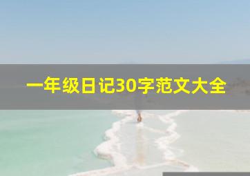 一年级日记30字范文大全