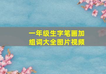 一年级生字笔画加组词大全图片视频