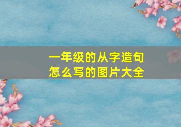 一年级的从字造句怎么写的图片大全