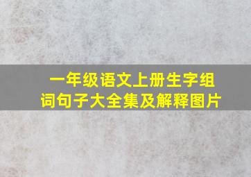 一年级语文上册生字组词句子大全集及解释图片