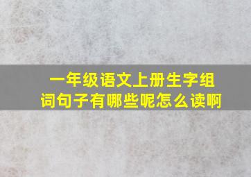 一年级语文上册生字组词句子有哪些呢怎么读啊