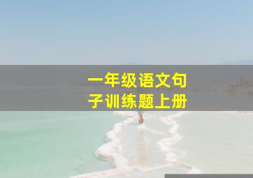 一年级语文句子训练题上册