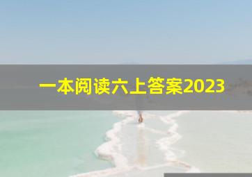 一本阅读六上答案2023