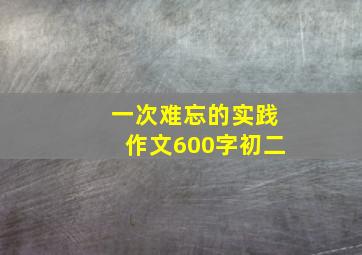 一次难忘的实践作文600字初二