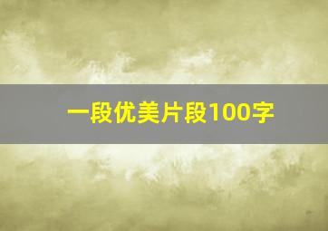 一段优美片段100字