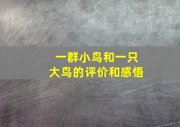 一群小鸟和一只大鸟的评价和感悟