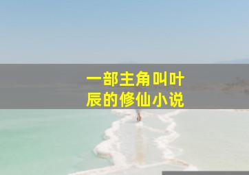 一部主角叫叶辰的修仙小说