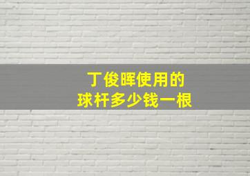 丁俊晖使用的球杆多少钱一根