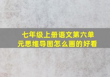 七年级上册语文第六单元思维导图怎么画的好看