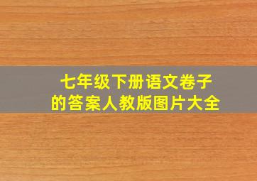 七年级下册语文卷子的答案人教版图片大全