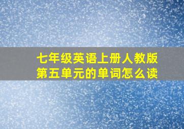 七年级英语上册人教版第五单元的单词怎么读