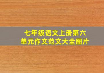 七年级语文上册第六单元作文范文大全图片