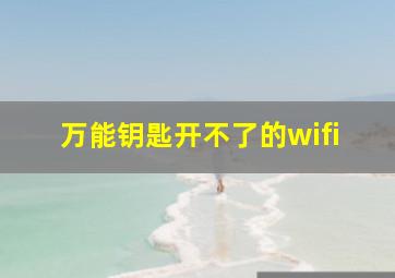 万能钥匙开不了的wifi