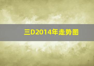 三D2014年走势图