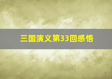 三国演义第33回感悟