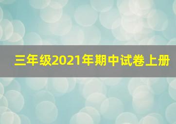 三年级2021年期中试卷上册