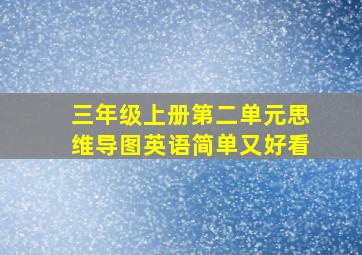 三年级上册第二单元思维导图英语简单又好看