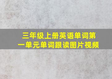 三年级上册英语单词第一单元单词跟读图片视频