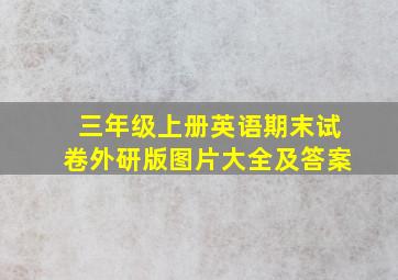 三年级上册英语期末试卷外研版图片大全及答案