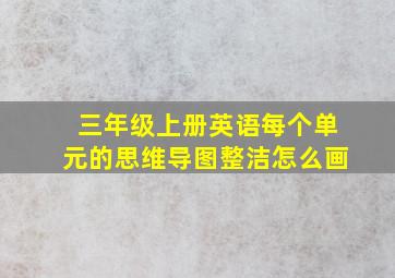 三年级上册英语每个单元的思维导图整洁怎么画