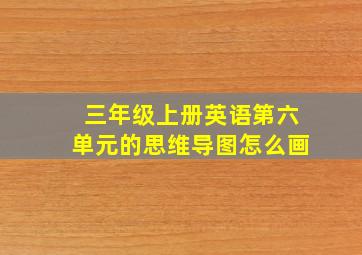 三年级上册英语第六单元的思维导图怎么画