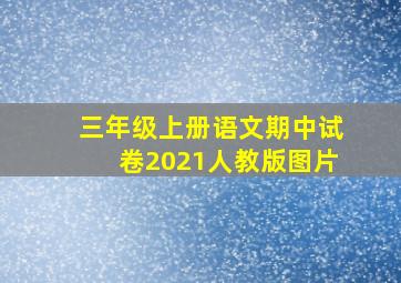 三年级上册语文期中试卷2021人教版图片