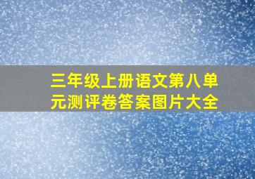 三年级上册语文第八单元测评卷答案图片大全