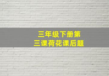 三年级下册第三课荷花课后题