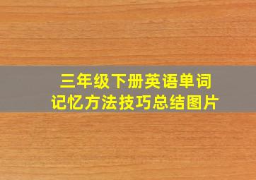 三年级下册英语单词记忆方法技巧总结图片