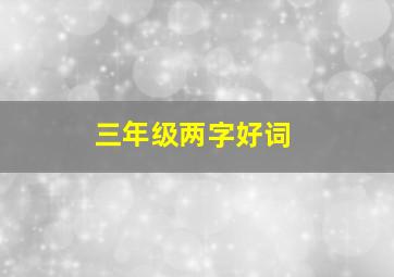 三年级两字好词