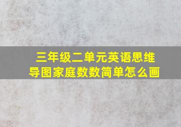 三年级二单元英语思维导图家庭数数简单怎么画