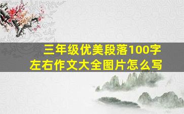 三年级优美段落100字左右作文大全图片怎么写