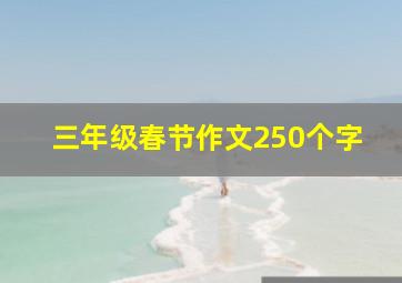 三年级春节作文250个字