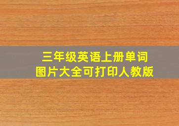 三年级英语上册单词图片大全可打印人教版