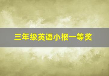 三年级英语小报一等奖