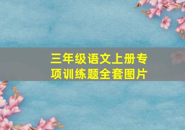 三年级语文上册专项训练题全套图片